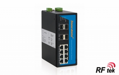12 portlu End&uuml;striyel Ethernet Switch