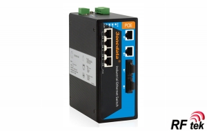 IPS618-2F-4POE / 2Fiber+4TP POE Endüstriyel Ethernet Switch