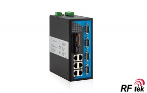 IES618-2F-4D(RS-232) 6TP+2Fiber+4RS-232 portlu Endüstriyel Ethernet Switch